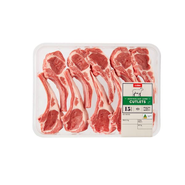 Coles Lamb Cutlets | approx 775g