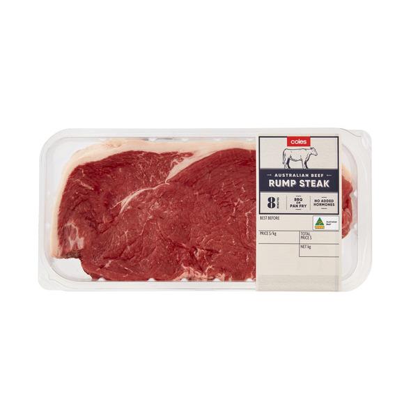 Coles Beef Rump Steak | approx 488g